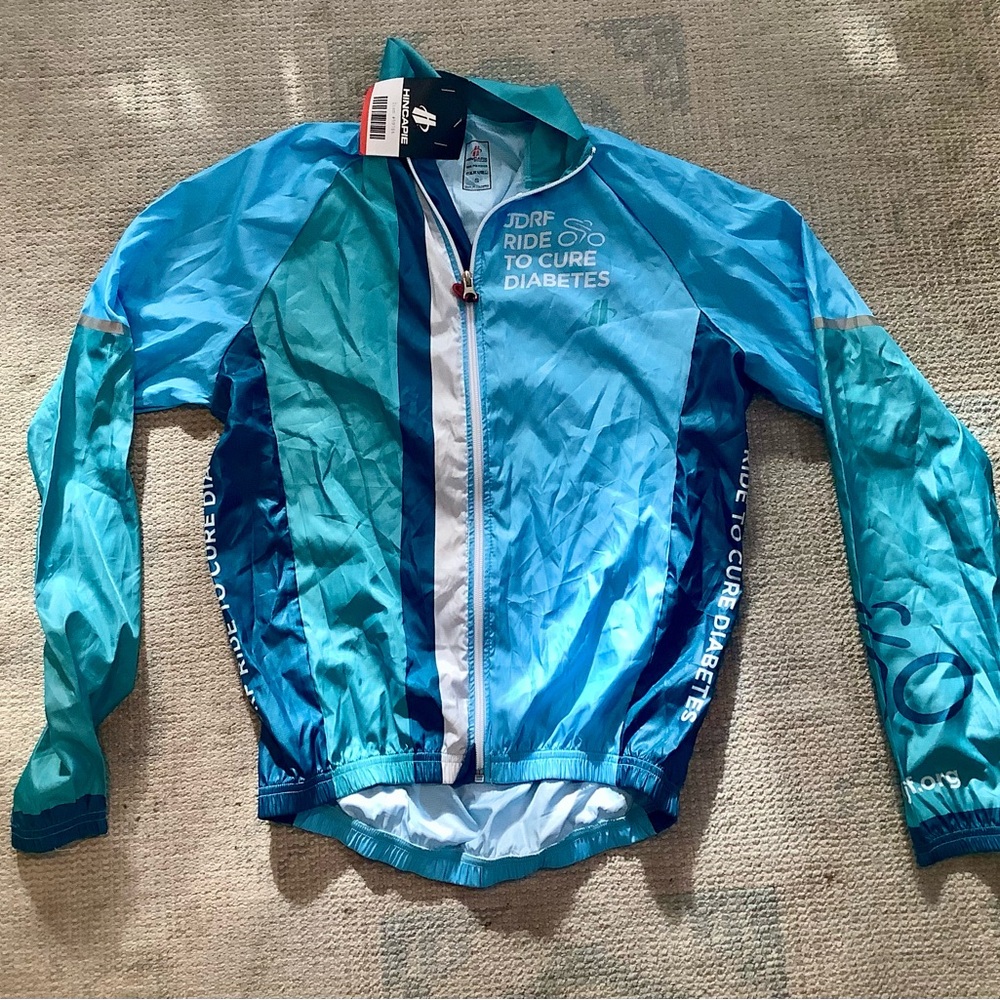 Hincapie Blue Cycling Wind Jacket Sz Small NWT